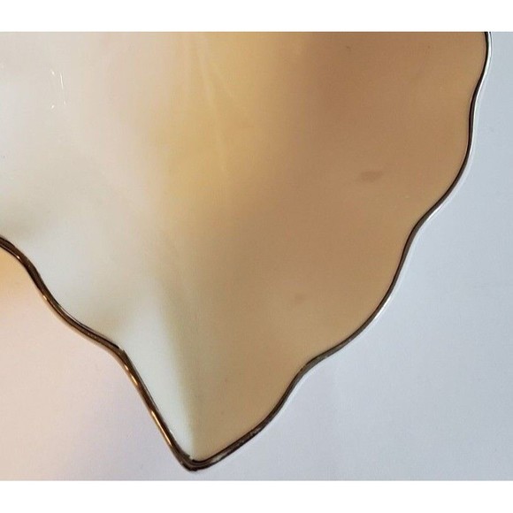 Lenox U.S.A. Silver Trimmed Leaf Shaped Candy/Trinket Dish Home Decor - Picture 4 of 6